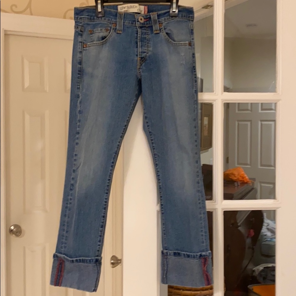 Levi Low Slouch Cuff Button Fly Jean